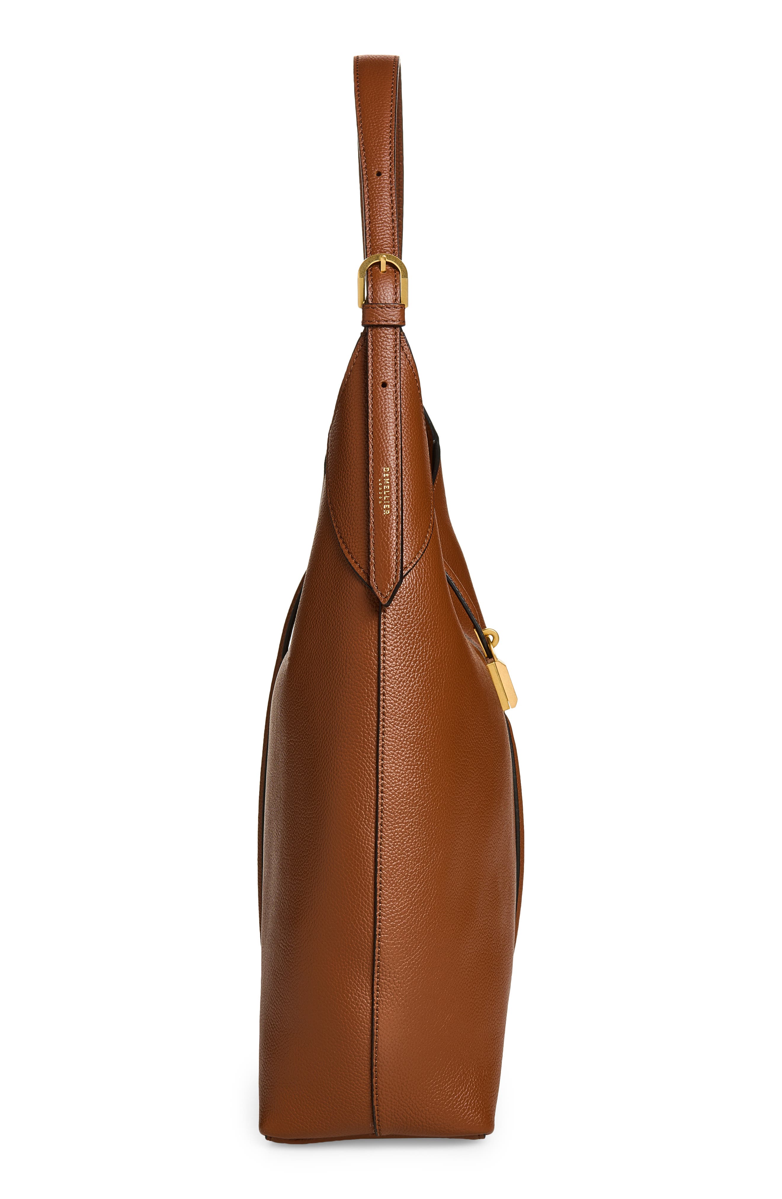 The Large Siena Leather Bucket Bag, Alternate, color, TAN