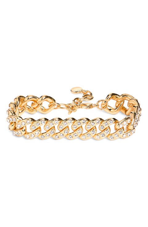 Statement Pavé Crystal Curb Chain Bracelet