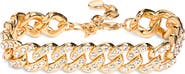 BaubleBar Statement Pavé Crystal Curb Chain Bracelet