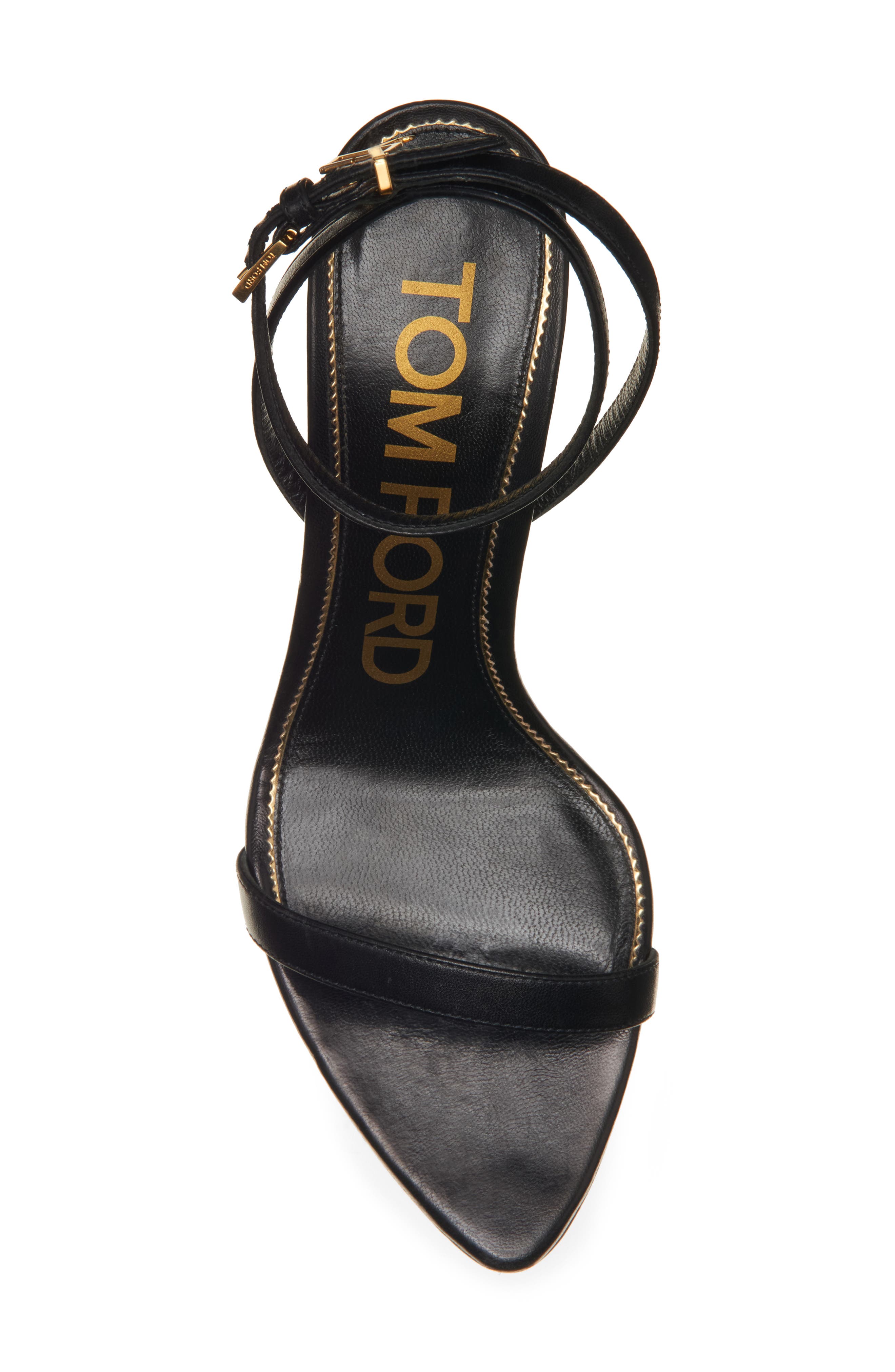 TOM FORD Padlock Naked Pointy Toe Sandal, Alternate, color, Black