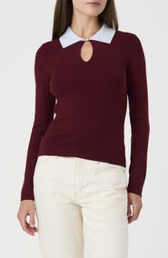 French Connection Keyhole Collar Sweater