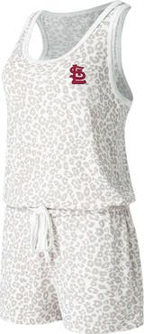CONCEPTS SPORT Women's Concepts Sport Cream St. Louis Cardinals Montana Hacci Knit Romper