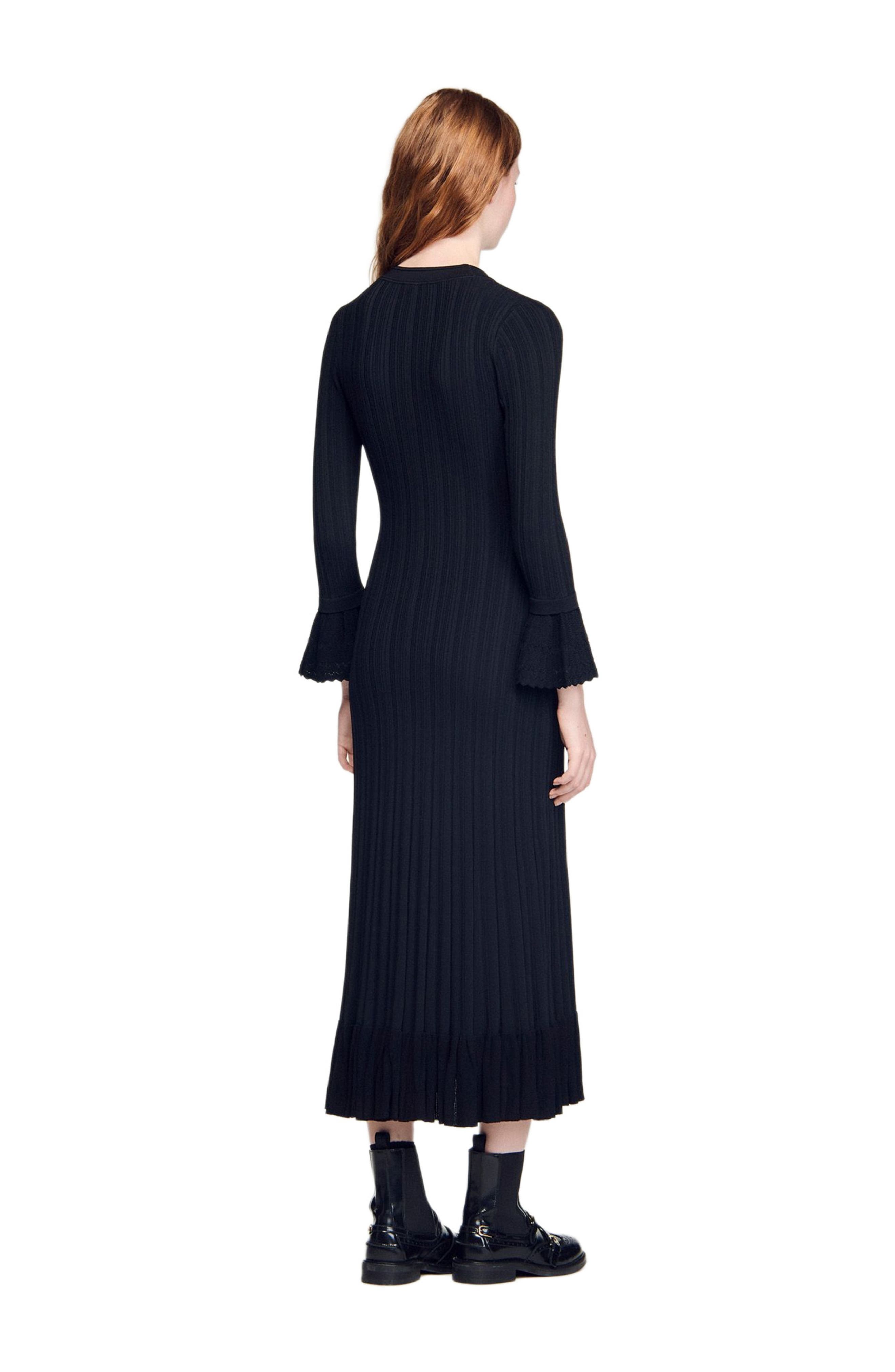 Knit maxi dress with ruffle - image 2