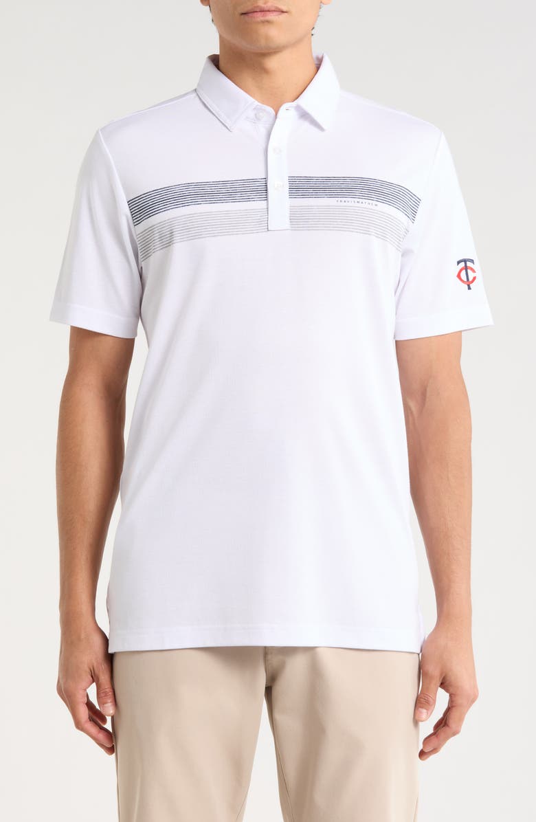 TravisMathew Minnesota Twins Top Recruit Polo, Main, color, White