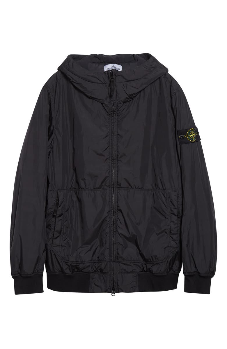 Stone Island Hooded Bomber Jacket, Alternate, color, V0029 Black
