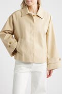 MANGO Cuba Oversize Short Cotton Trench Coat