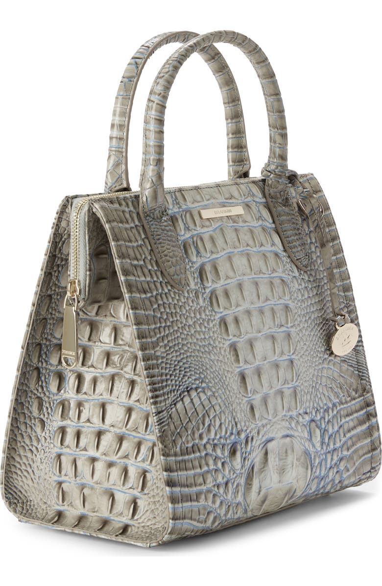 Brahmin Caroline Croc Embossed Leather Satchel, Alternate, color,