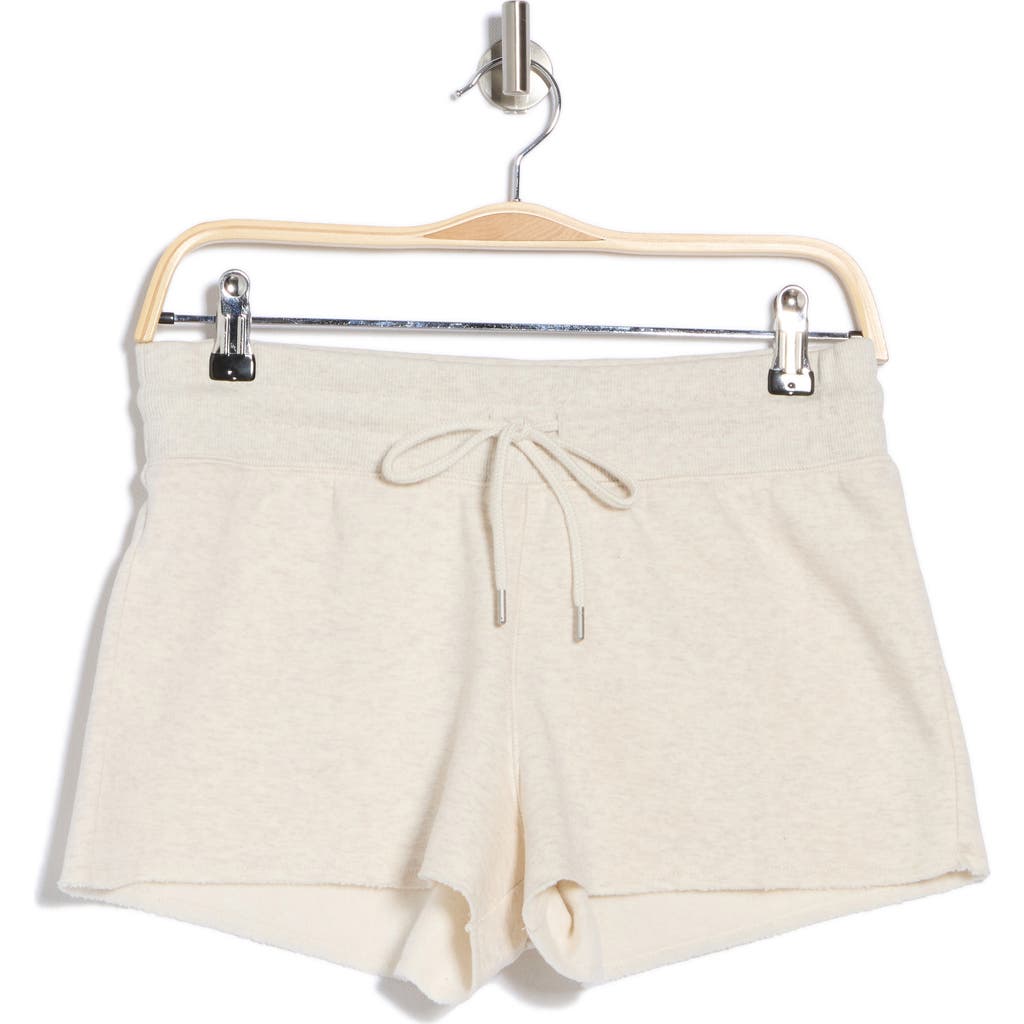 Abound Tie Waist Fleece Shorts In Beige Oatmeal Light Heather
