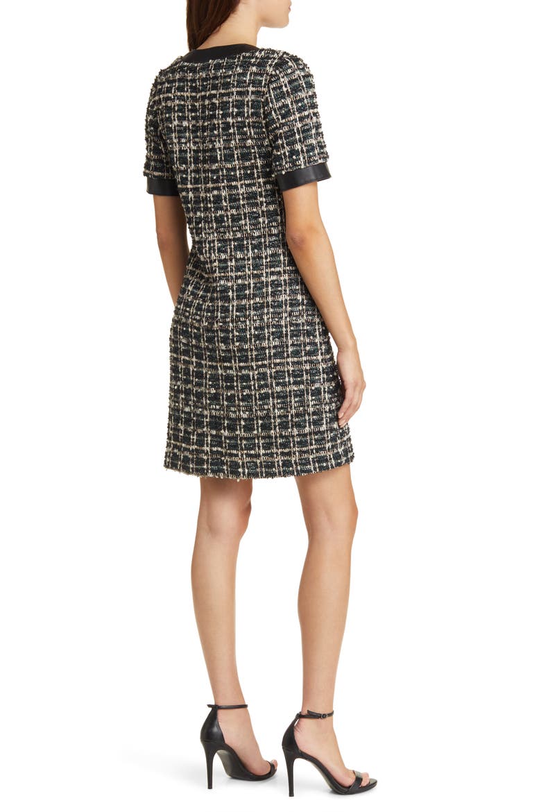 Metallic Tweed Coat Dress, Alternate, color, HUNTER