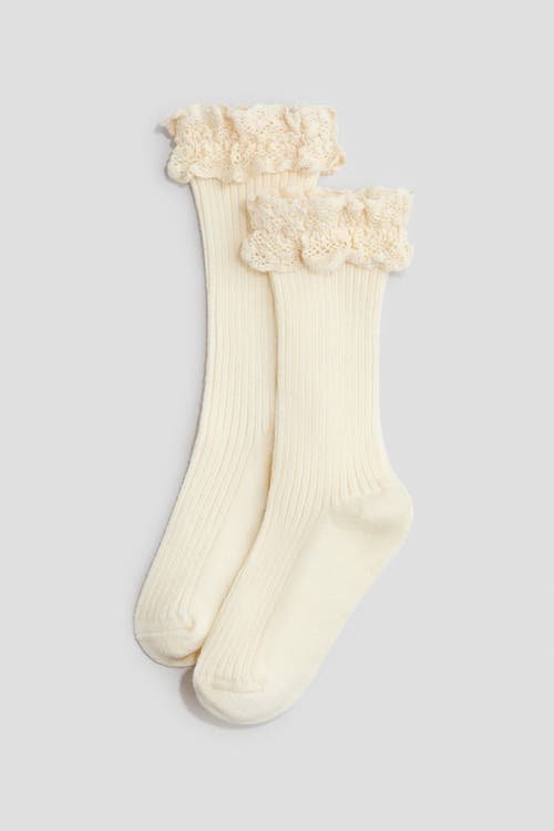 H&m Kids'  Crochet-frilled Socks In White