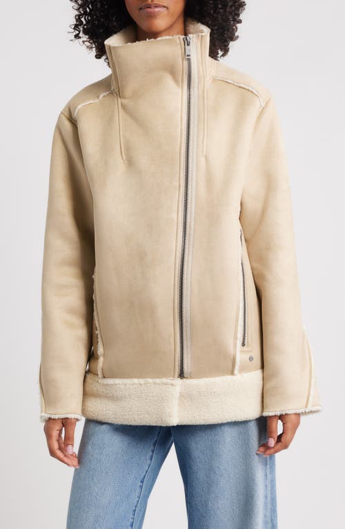 Ugg(r) Avelie Luxefluff Faux Shearling Jacket In Sand