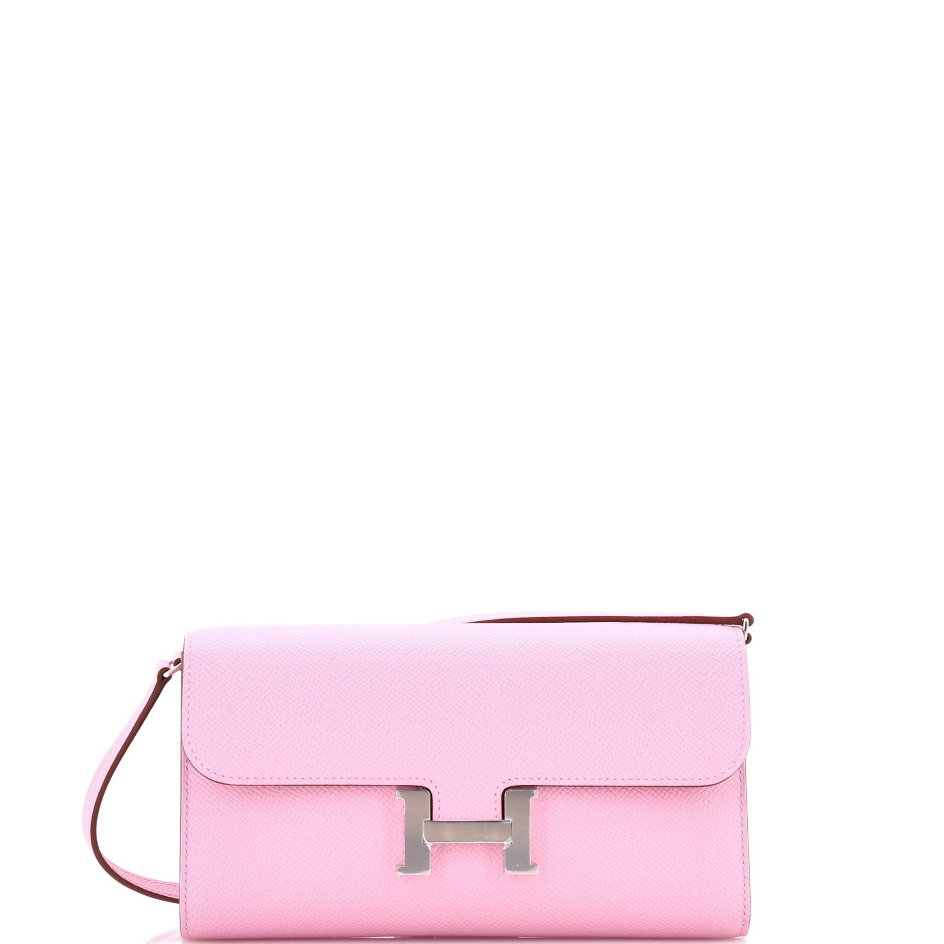 Pre-Owned Hermes Constance To Go Wallet Epsom, Main, color, Mauve Sylvestre