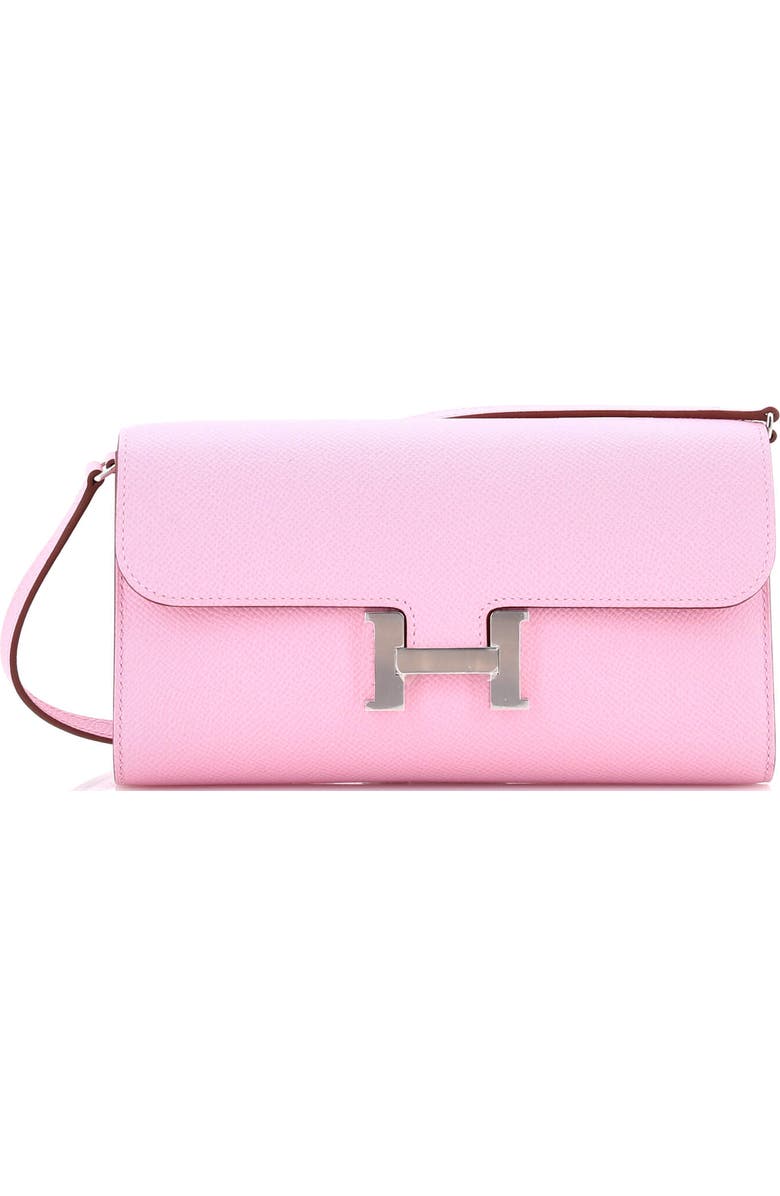 Pre-Owned Hermes Constance To Go Wallet Epsom, Main, color, Mauve Sylvestre