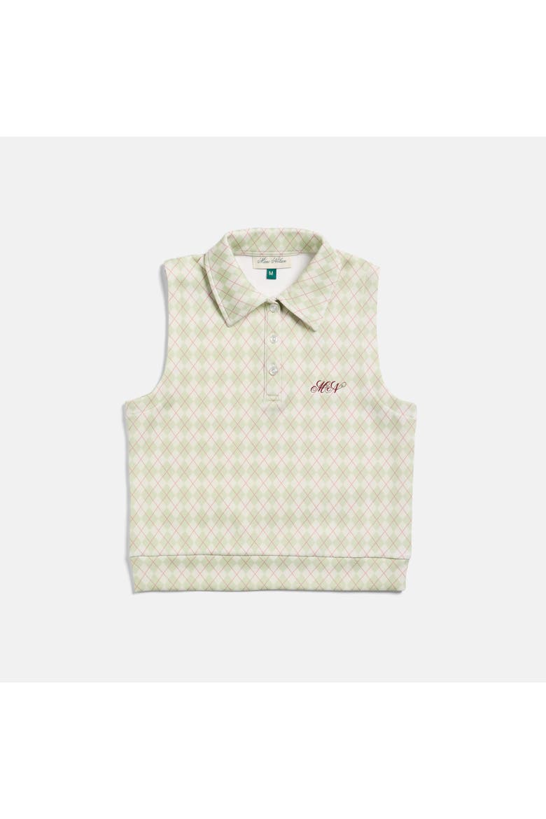 Women's Argyle Golf Vest - Cream/Sage, Main, color, Cream/Sage