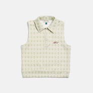 MARC NOLAN Marc Nolan Women's Argyle Golf Vest - Cream/Sage