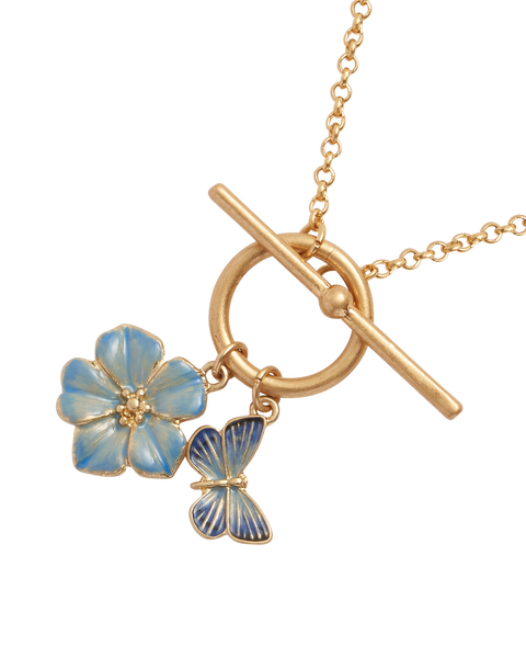 Butterfly & Flower Necklace