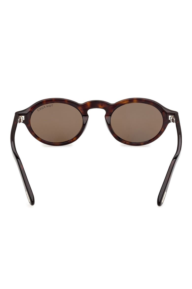 Aristotele 48mm Small Oval Sunglasses, Alternate, color, DARK HAVANA / ROVIEX
