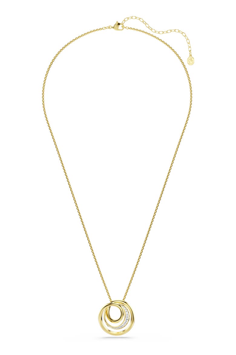 Hyperbola Spiral Pendant Necklace, Alternate, color, GOLD/ WHITE