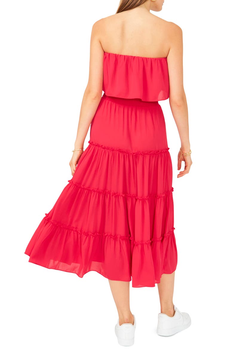 1.STATE Strapless Maxi Dress, Alternate, color, Fresh Berry
