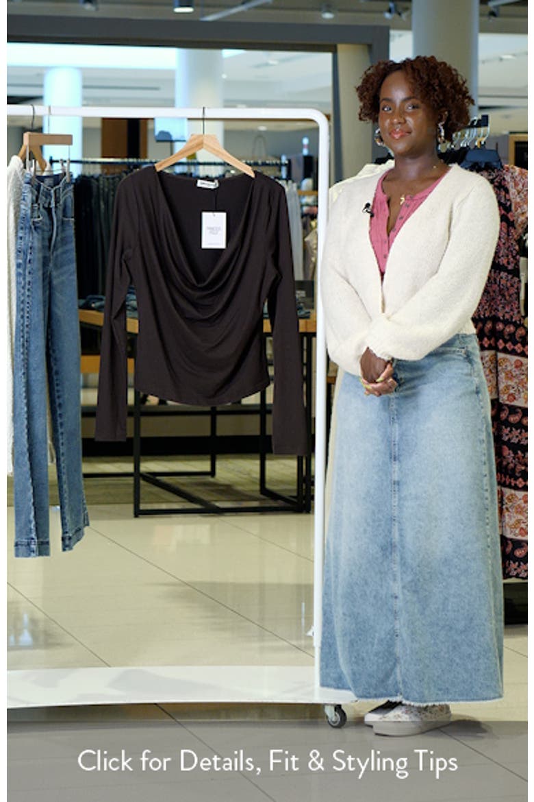 Kammy Long Sleeve Cowl Neck Top video
