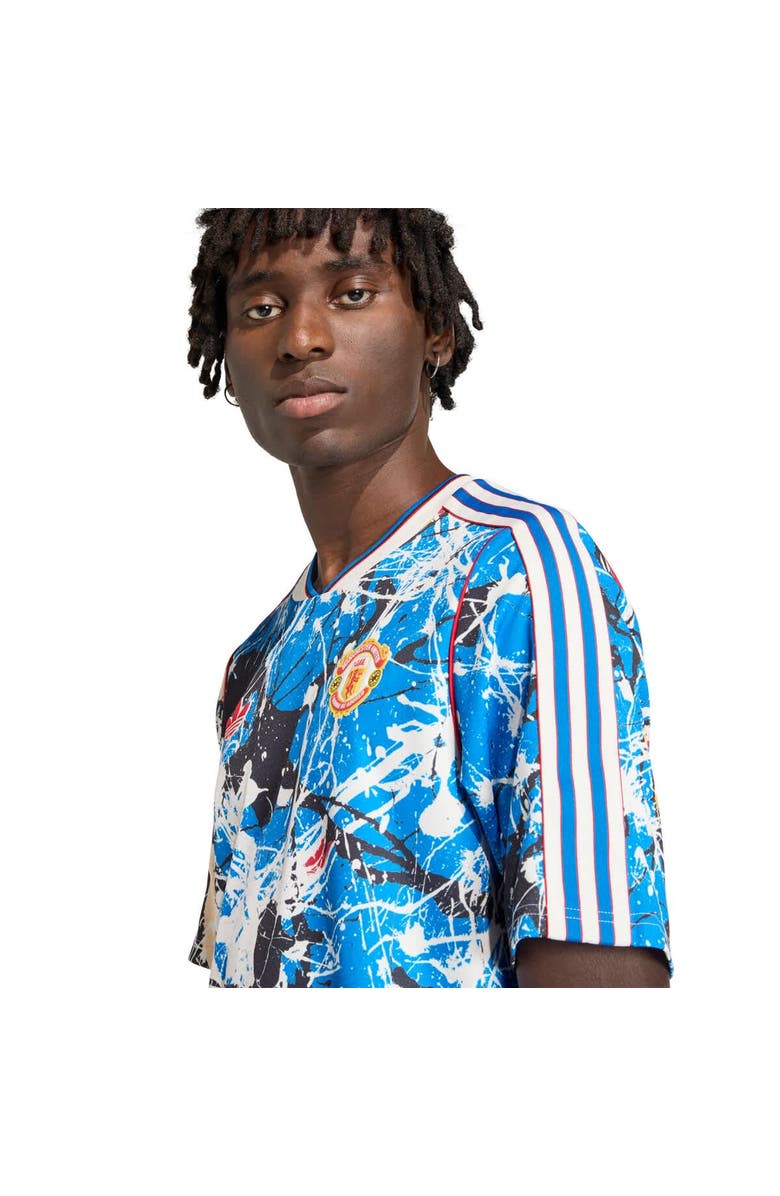 adidas Men's adidas Blue Manchester United X Stone Roses Replica Jersey, Alternate, color, Blue