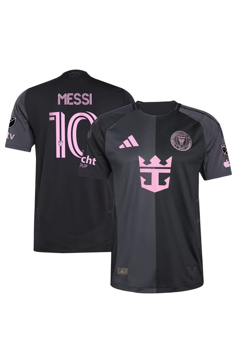 adidas Men's adidas Lionel Messi Black Inter Miami CF 2025 The Fortitude Kit Authentic Player Jersey, Alternate, color,