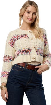 SAACHI Striped Jacquard Cardigan