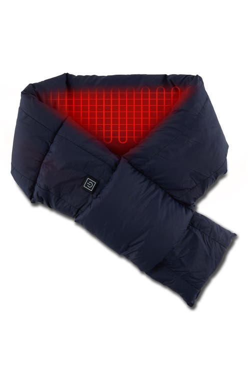 Helios The Heated Coat Paffuto Heated Scarf In Navy