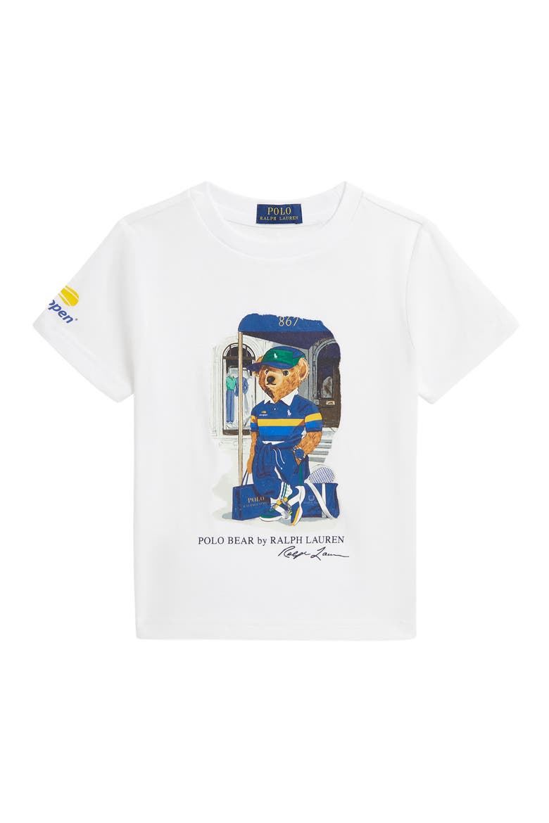 Kids' US Open Polo Bear Cotton Graphic T-Shirt, Main, color, WHITE