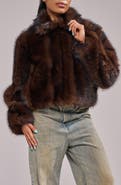AZALEA WANG Kessia Faux Fur Jacket