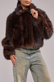 AZALEA WANG Kessia Faux Fur Jacket