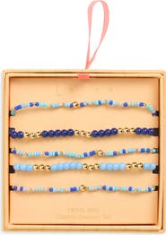 Leith Set of 5 Beaded Stretch Bracelets