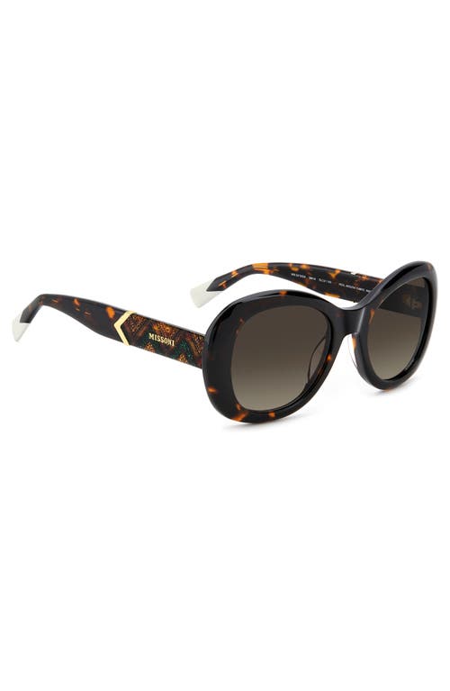 Shop Missoni 53mm Gradient Oval Sunglasses In Havana/brown Sf
