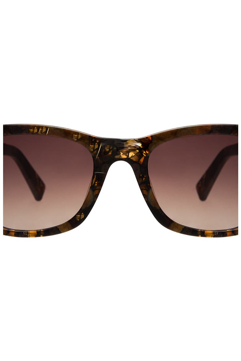 Hibiscus Sunglasses, Alternate, color, Brown Marble