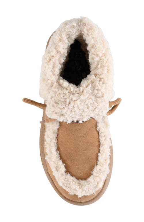 Bc Footwear Warm & Fuzzy Faux Shearling Platform Bootie In Brown
