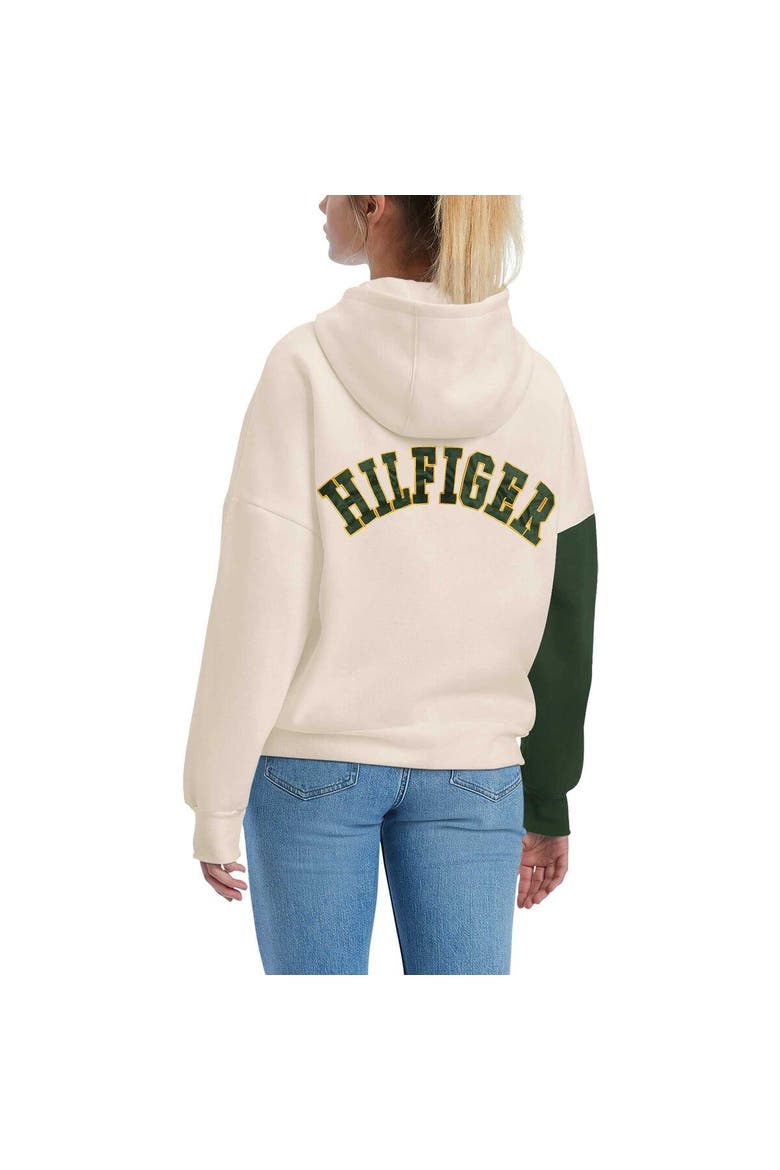 Women's Tommy Hilfiger Cream/Green Green Bay Packers Harriet Pullover Hoodie, Alternate, color, Cream