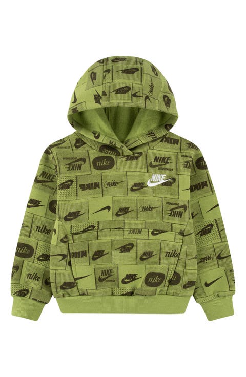 Kids' Logo Print Fleece Hoodie