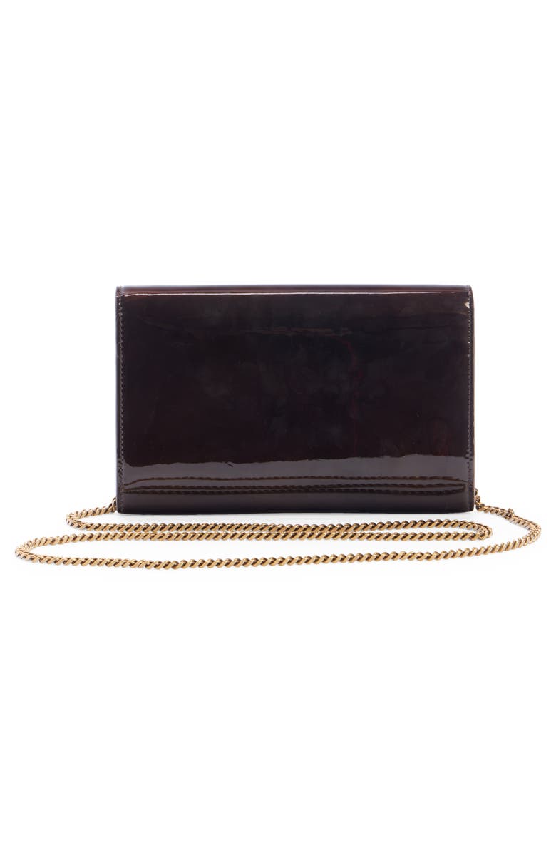 Saint Laurent Cassandre Uptown Patent Leather Envelope Wallet on a Chain, Alternate, color, 