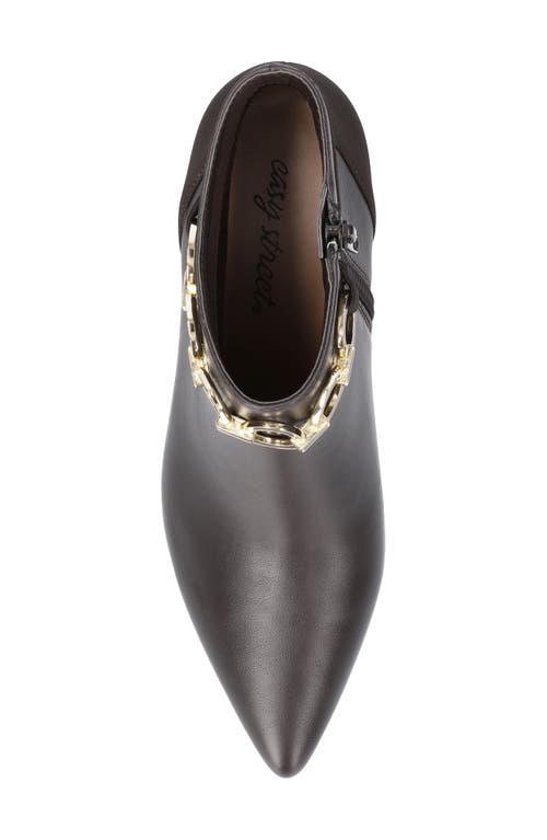 Easy Street Jinx Pointed Toe Kitten Heel Bootie In Black