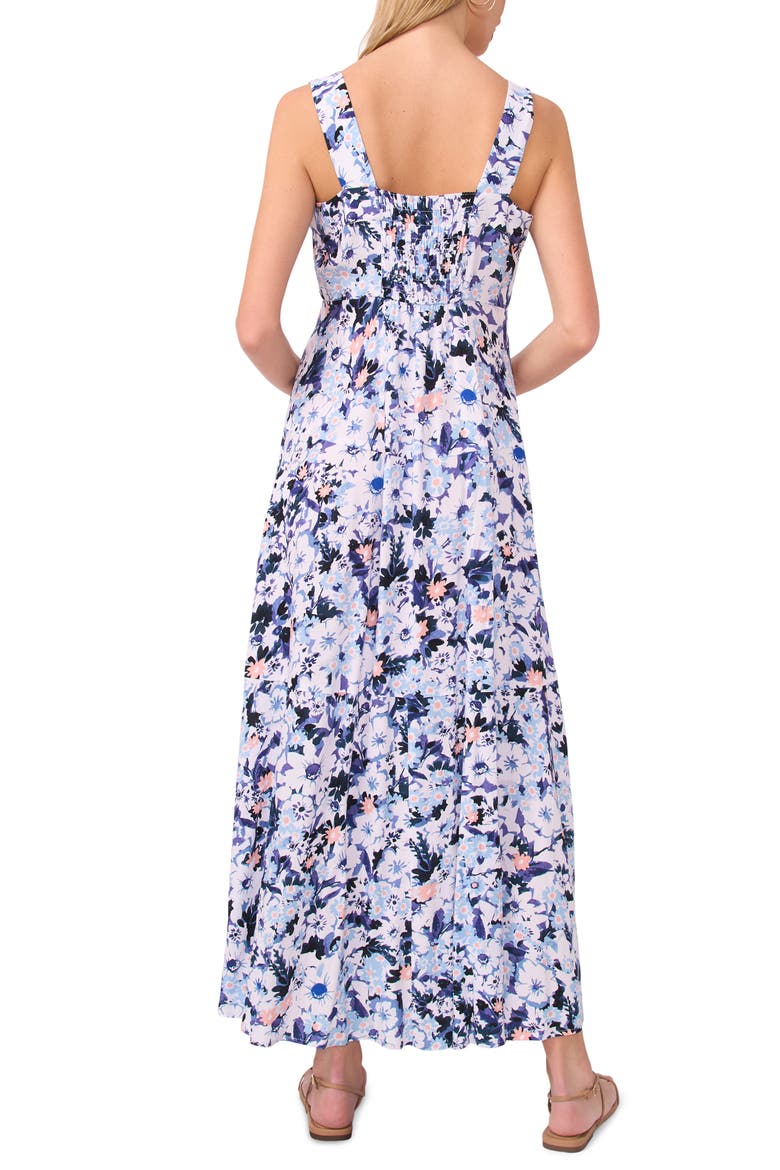 Print Smocked Back Maxi Dress, Alternate, color, BLUE SHADOW