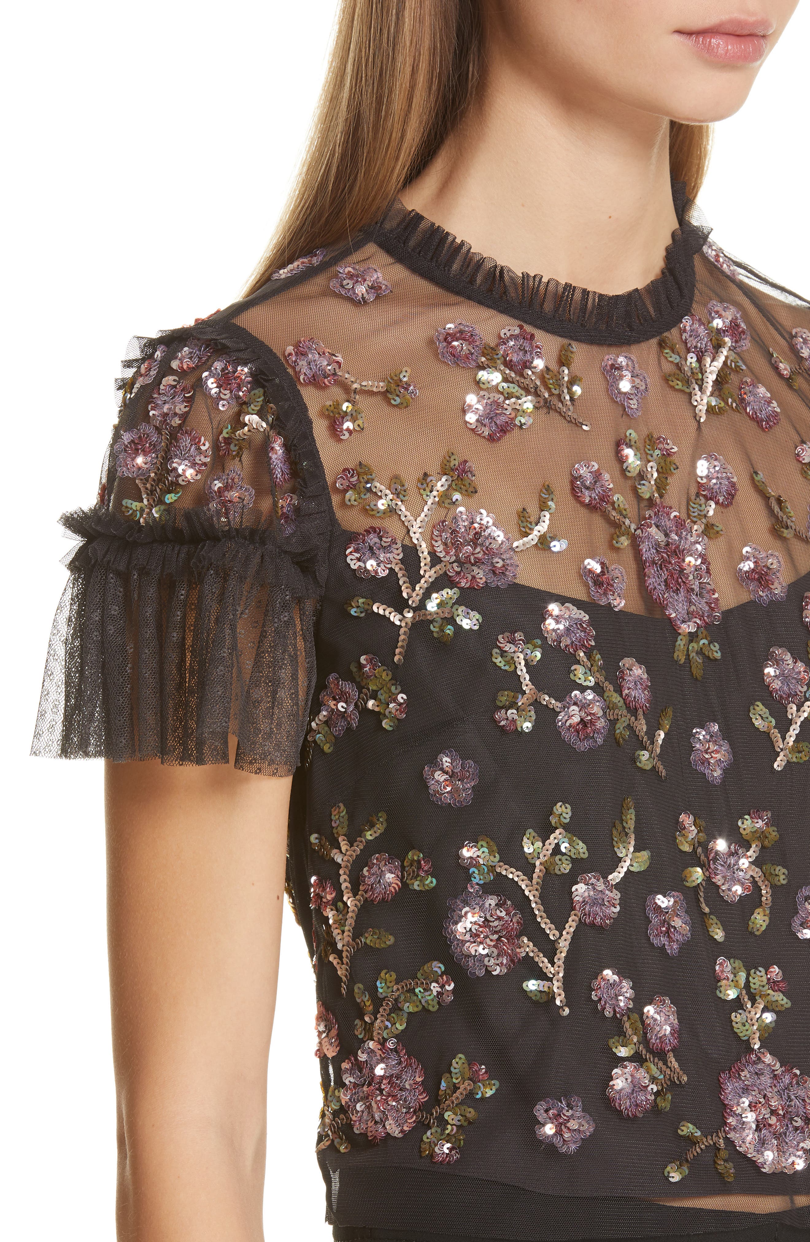 Needle & Thread Carnation Sequin Top (Women) | Nordstrom