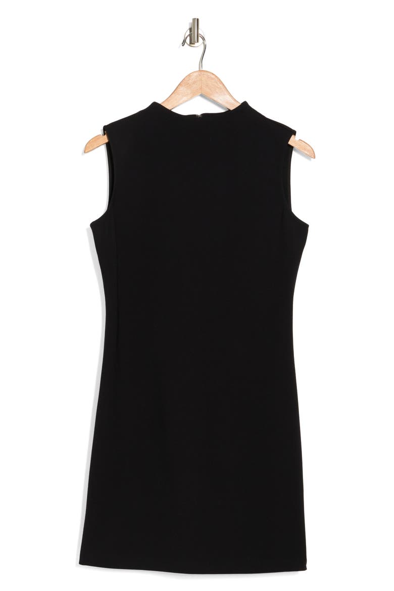 High Neck Sleeveless Minidress, Alternate, color, BLACK