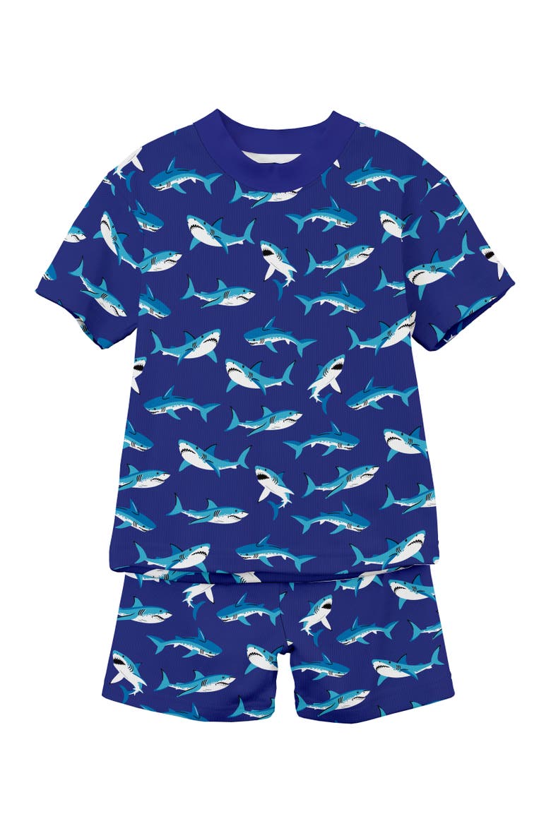 Loose Fit Classic Short Pajama 2-Piece Set, Main, color, Tiger Sharks