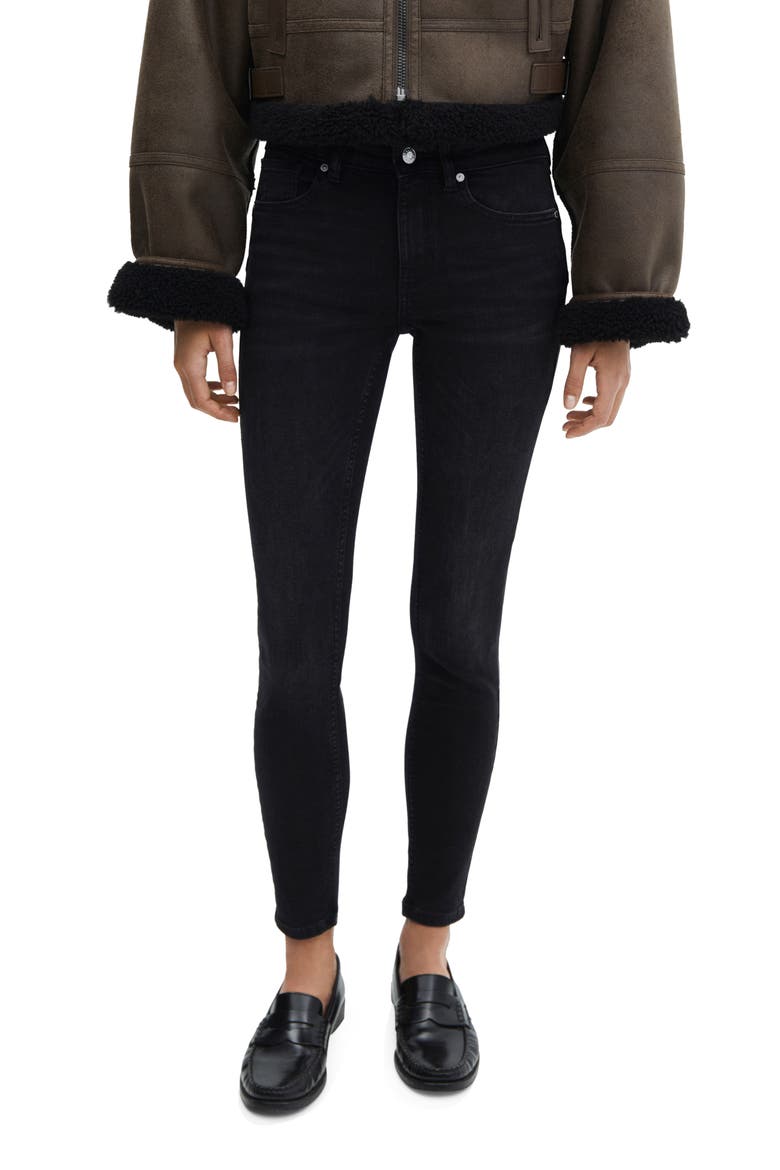Skinny Push-Up Jeans, Main, color, BLACK DENIM