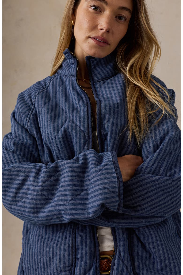 Topsail Quilted Jacket, Alternate, color, RIVERLINE STRIPE