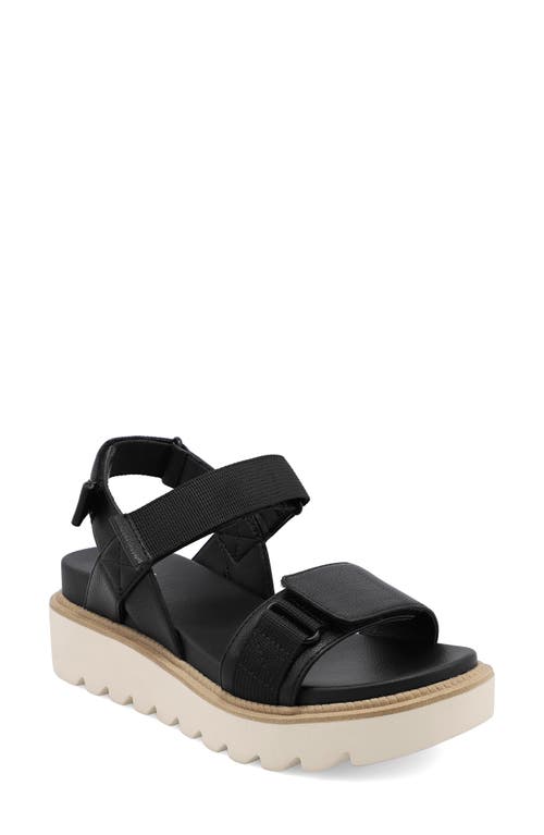 Mia Jony Ankle Strap Platform Sandal In Black