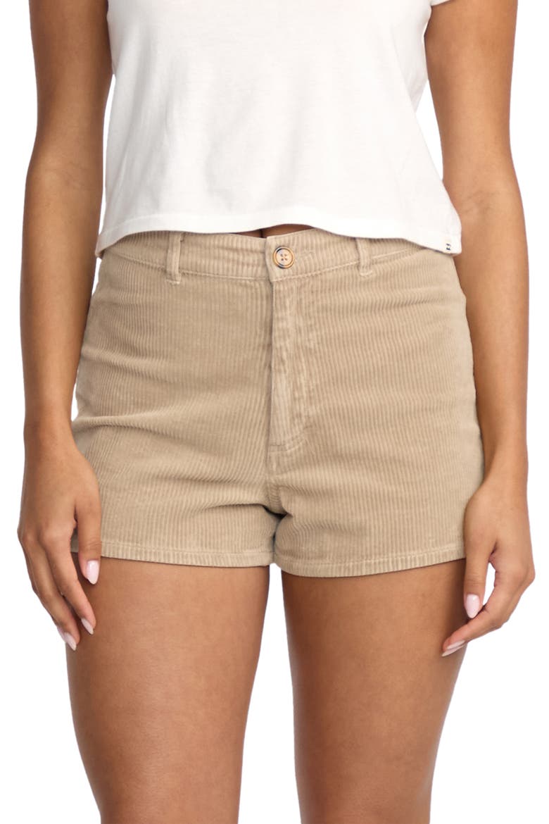 Free Fall Corduroy Shorts, Main, color, COBBLESTONE