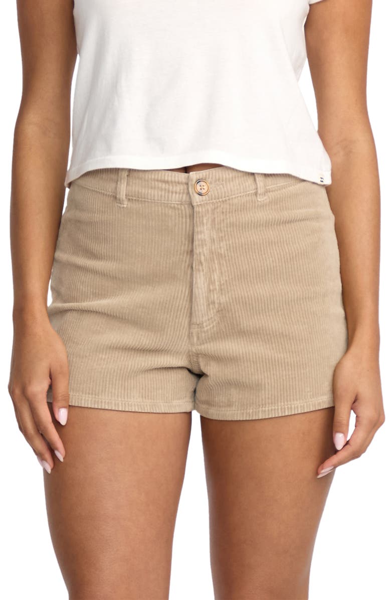 Billabong Free Fall Corduroy Shorts, Main, color, Cobblestone