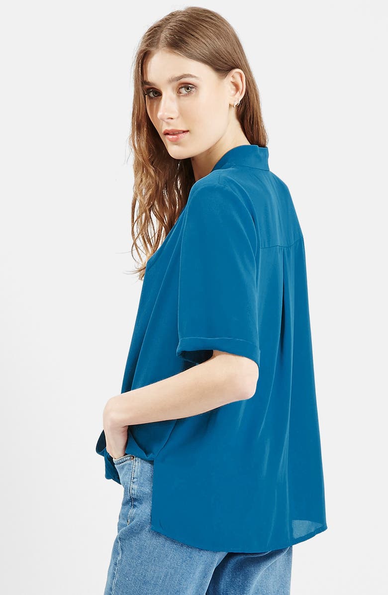 Topshop Drape Front Blouse, Alternate, color, 