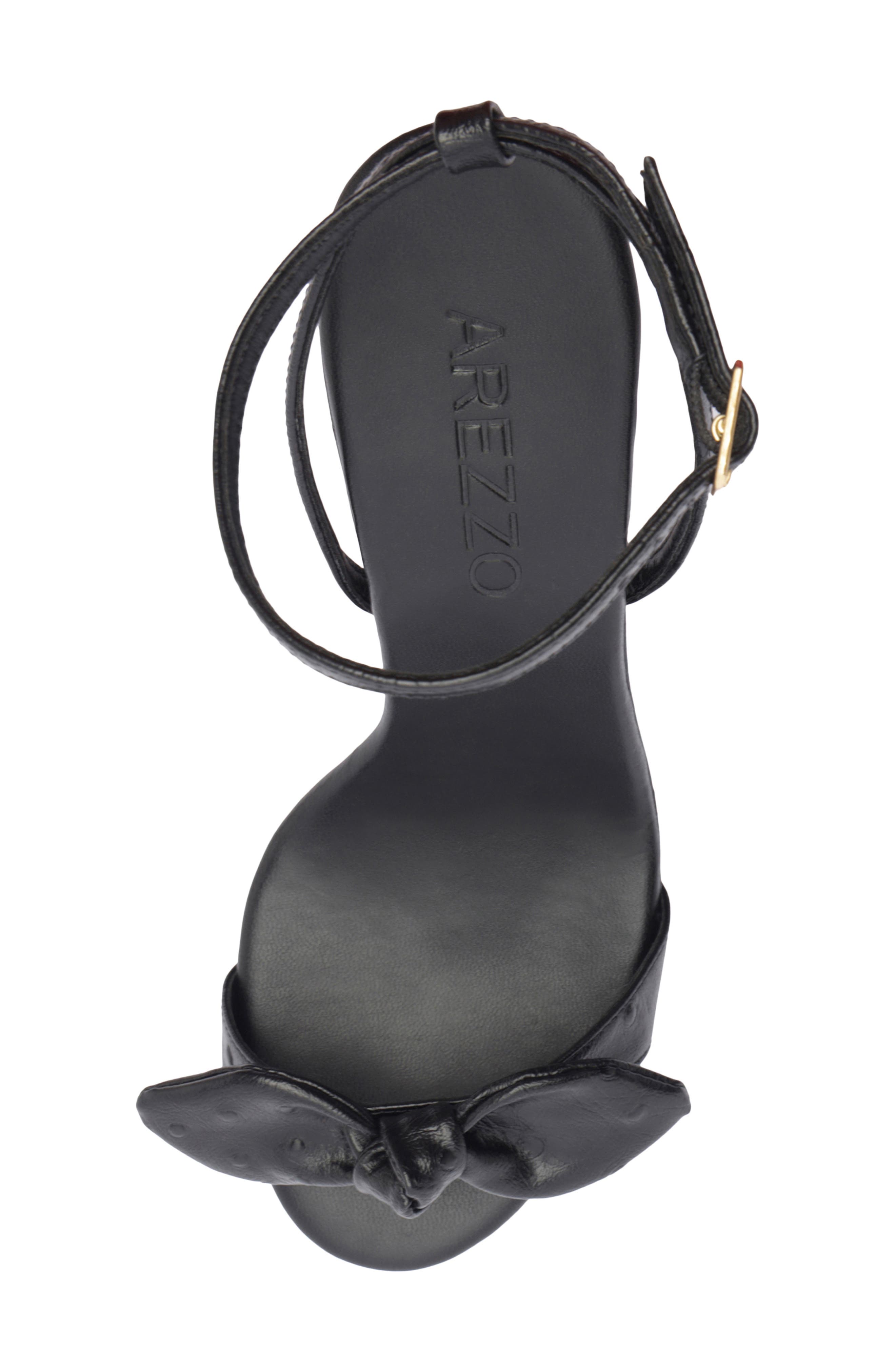 Arezzo Addie Ankle Strap Sandal, Alternate, color, Black